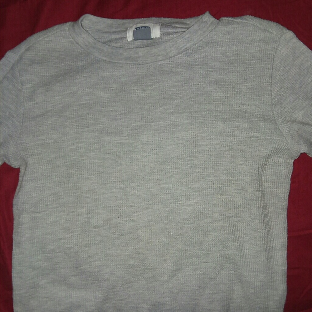 Grey long sleeve thermal, size xs (5)